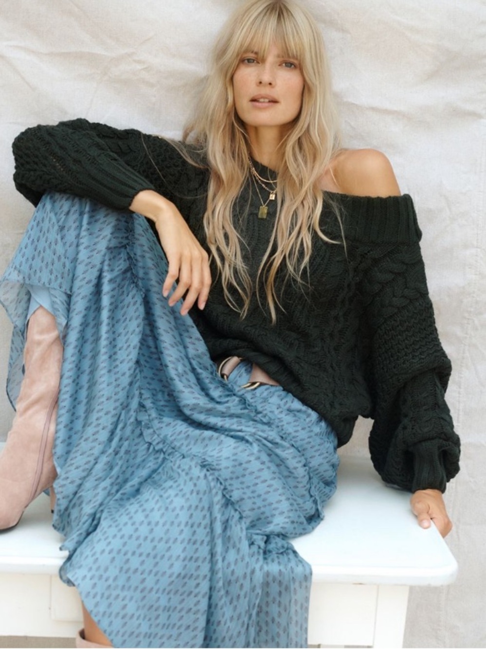 Anthropologie Melissa Cable-Knit Sweater
